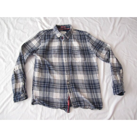 Men's American Heritage Plaid Flannel Button Long Sleeve Shirt Sz M (MT783) - Picture 2 of 9